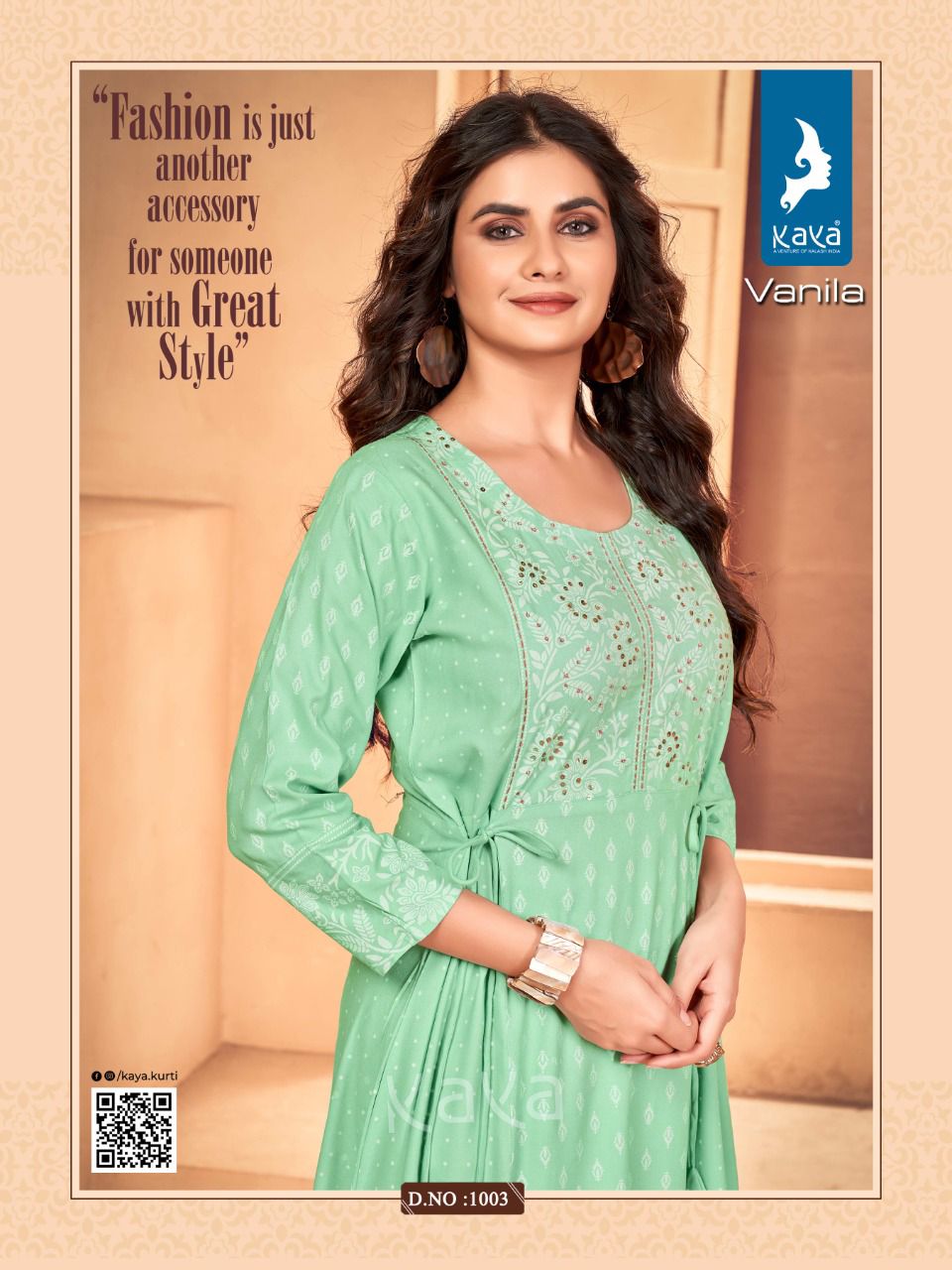 Kaya Vanila New Fancy Wear Rayon Printed Designer Kurti Collection
